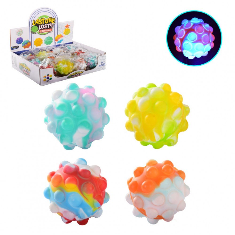 Антистресс мячик Pop Ball AN4387 со световыми эффектами