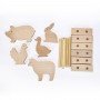 Деревянный игровой набор "Фигурки животных" Igroteco 900521, 17 деталей