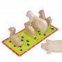 Деревянный игровой набор "Фигурки животных" Igroteco 900521, 17 деталей
