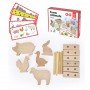 Деревянный игровой набор "Фигурки животных" Igroteco 900521, 17 деталей