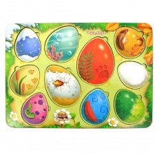 Настольная развивающая игра "Кто в яйце?" Ubumblebees (ПСФ040) PSF040 сортер-вкладыш