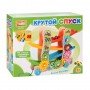 Деревянная игрушка "Трек" MD2594 каталка, машинки 4см 3шт, шестеренки