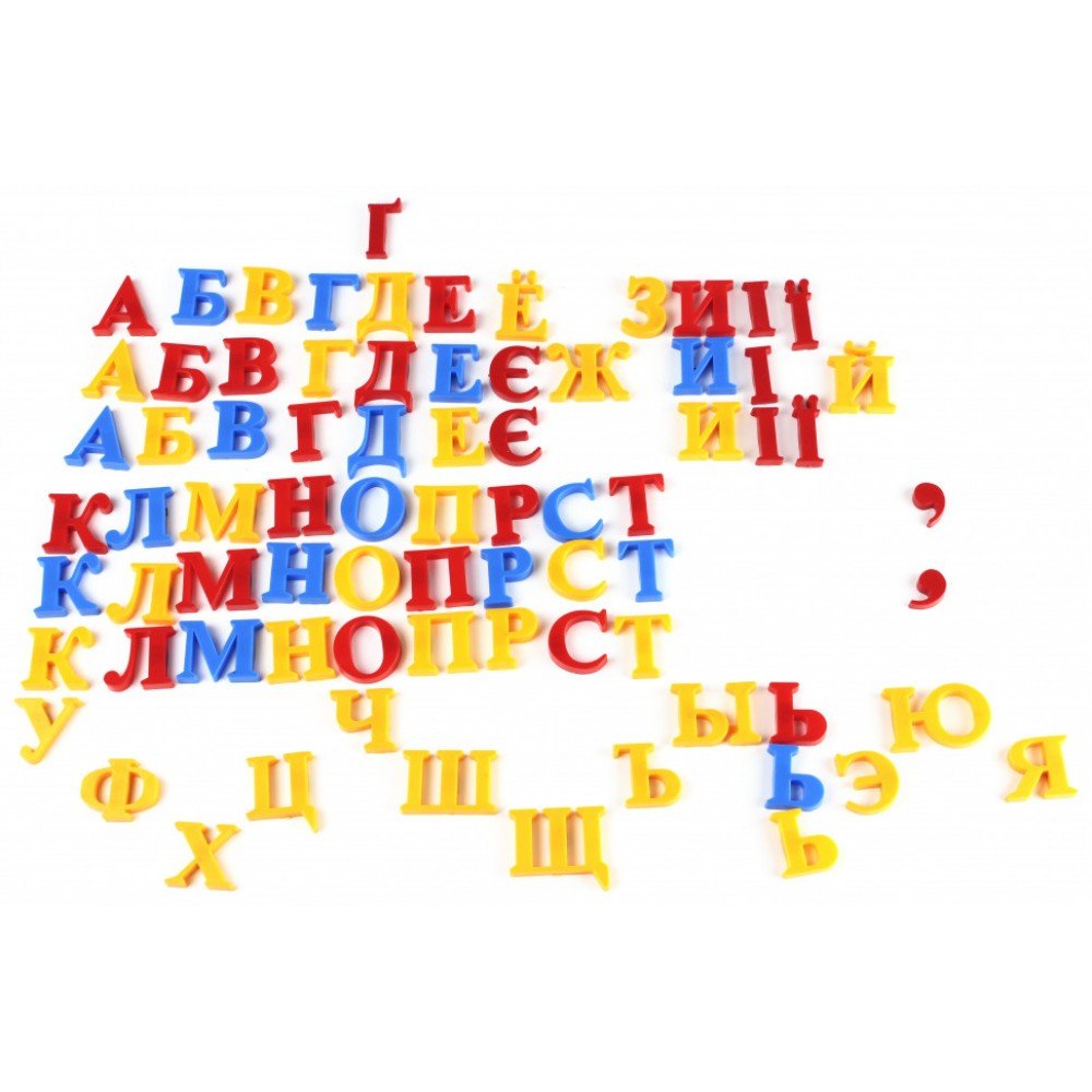 Набор магнитных букв и цифр 0703 EUR на рус,англ,укр языках