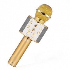 Караоке микрофон с колонкой WS-858 беспроводной WS-858Gold