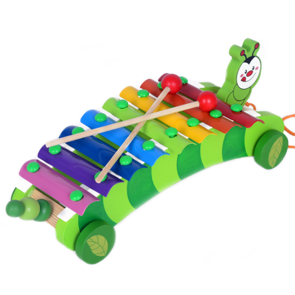 Деревянная игрушка "Ксилофон" MD 1659 30 см Гусеница