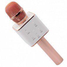 Караоке микрофон с колонкой Q7 беспроводной Q7RoseGold