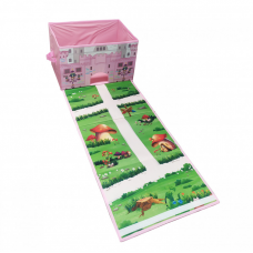 Корзина для игрушек YJ259210236 с игровым ковриком 75 см Замок