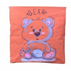 Корзина для игрушек CLR618 хлопок, водонепроницаемая пропитка, 50*40*50 см Медведь