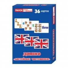 Настольная игра домино Английские числительные 13106080, 36 карточек