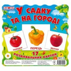 Детские развивающие карточки "В саду и в огороде" 13107003, 17 карточек