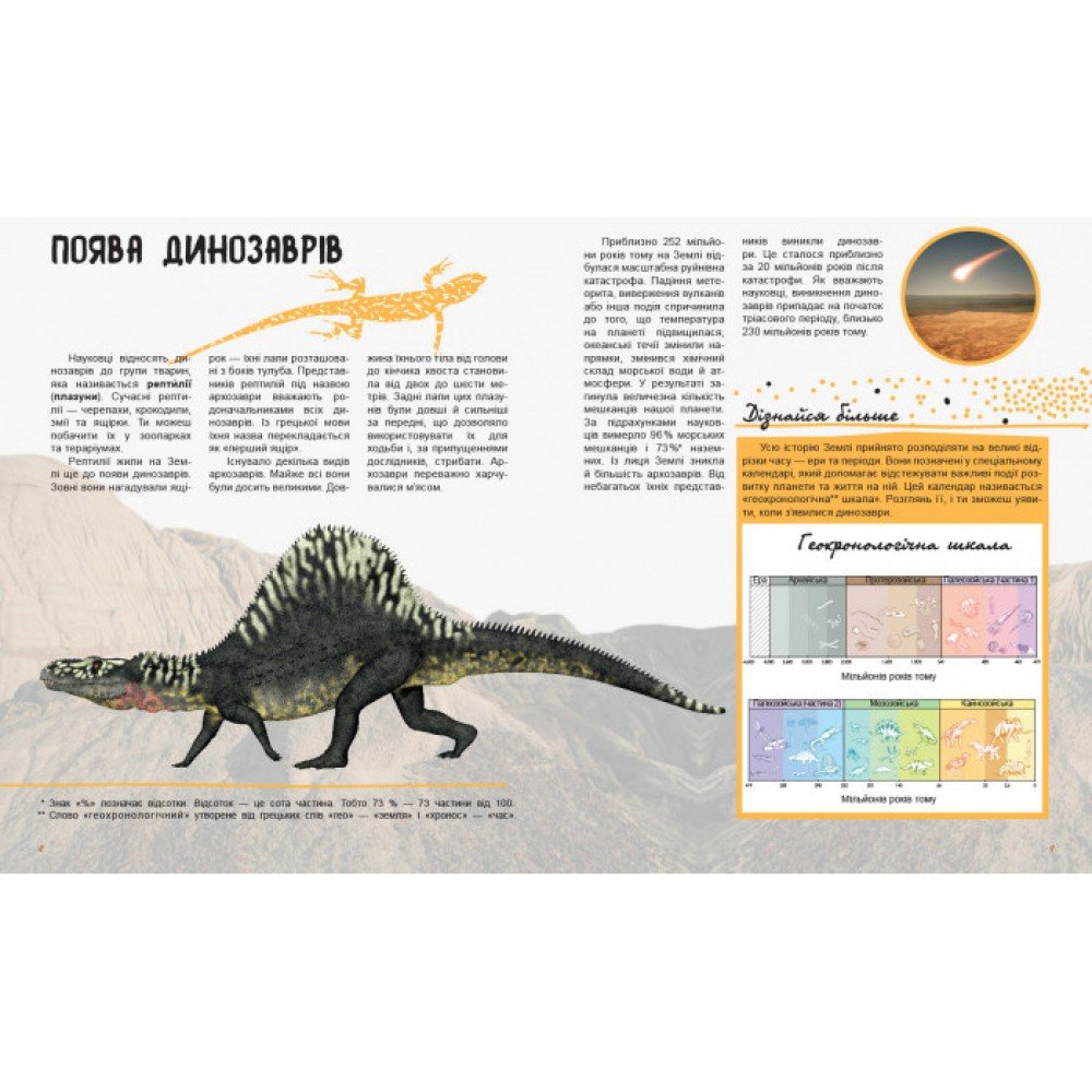Детская книга "Мир и его тайны: Динозавры" 740004 на укр языке