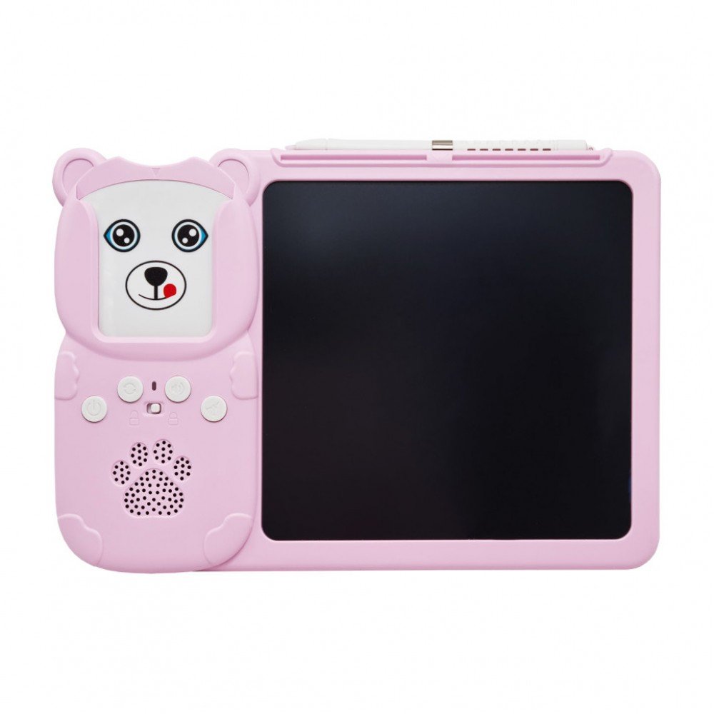 Планшет для рисования LCD Writing Tablet + озвученная азбука Монтессори Y5-1AB 112 карт (Розовый)