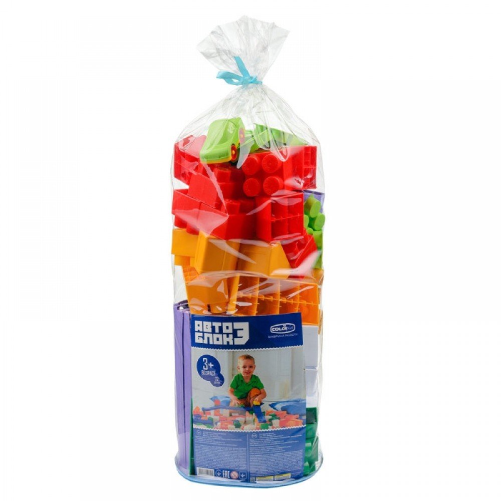 Конструктор "Авто-Блок" №3 Colorplast 1791 72 детали