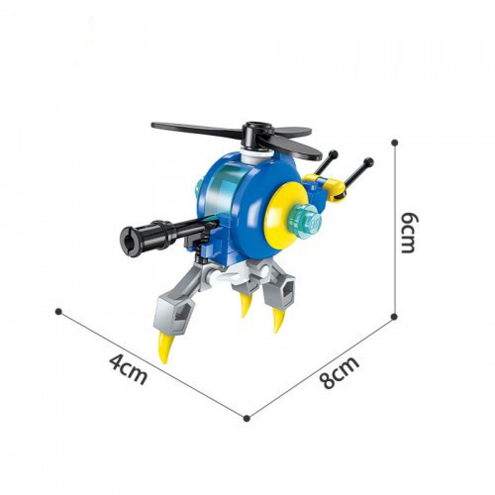 Детский конструктор Qman 2708Q машина, вертолет, фигурки, 203 детали