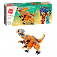 Детский Конструктор Qman 1414-1-6 трансформер (робот+динозавр) 93 дет (T-Rex)