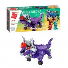 Детский Конструктор Qman 1414-1-6 трансформер (робот+динозавр) 93 дет (Triceratops)