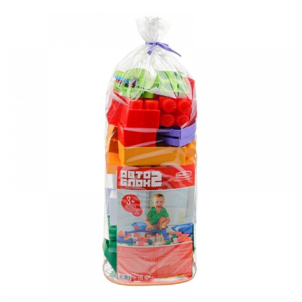 Конструктор "Авто-Блок" №2 Colorplast 1784 52 детали