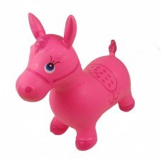 Детский прыгун-лошадка MS 0373 резиновый Розовый
