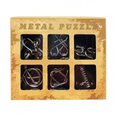 Набор головоломок металлических "Metal Puzzle" 2116, 6 штук в наборе (Бежевый)