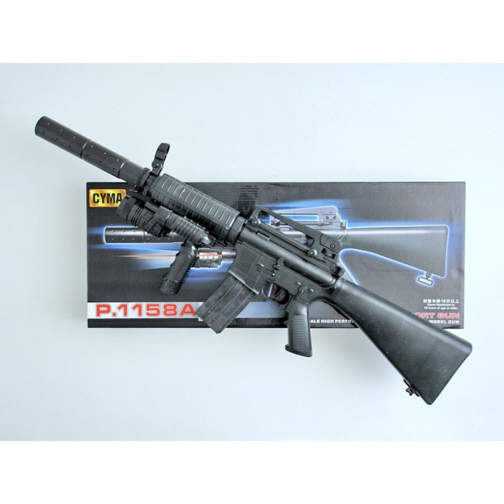 Игрушечный автомат на пульках CYMA P 1158A с лазером