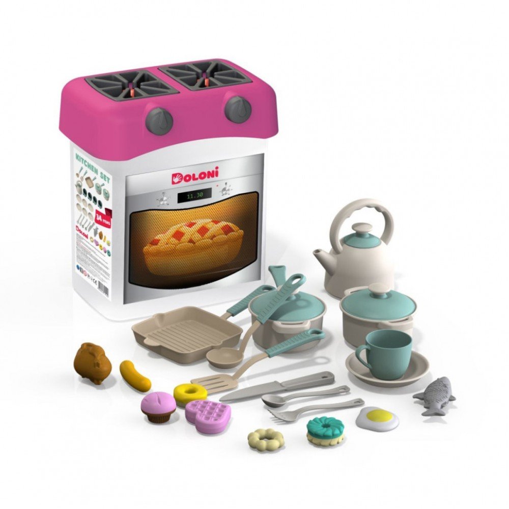 Игрвовой набор Кухня-Бокс DOLONI-TOYS 01480/1/2 Розовый