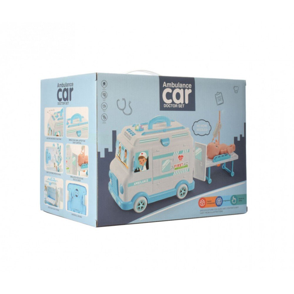 Детский игровой набор Доктора H325A-25A с машинкой-амбулаторией Голубой