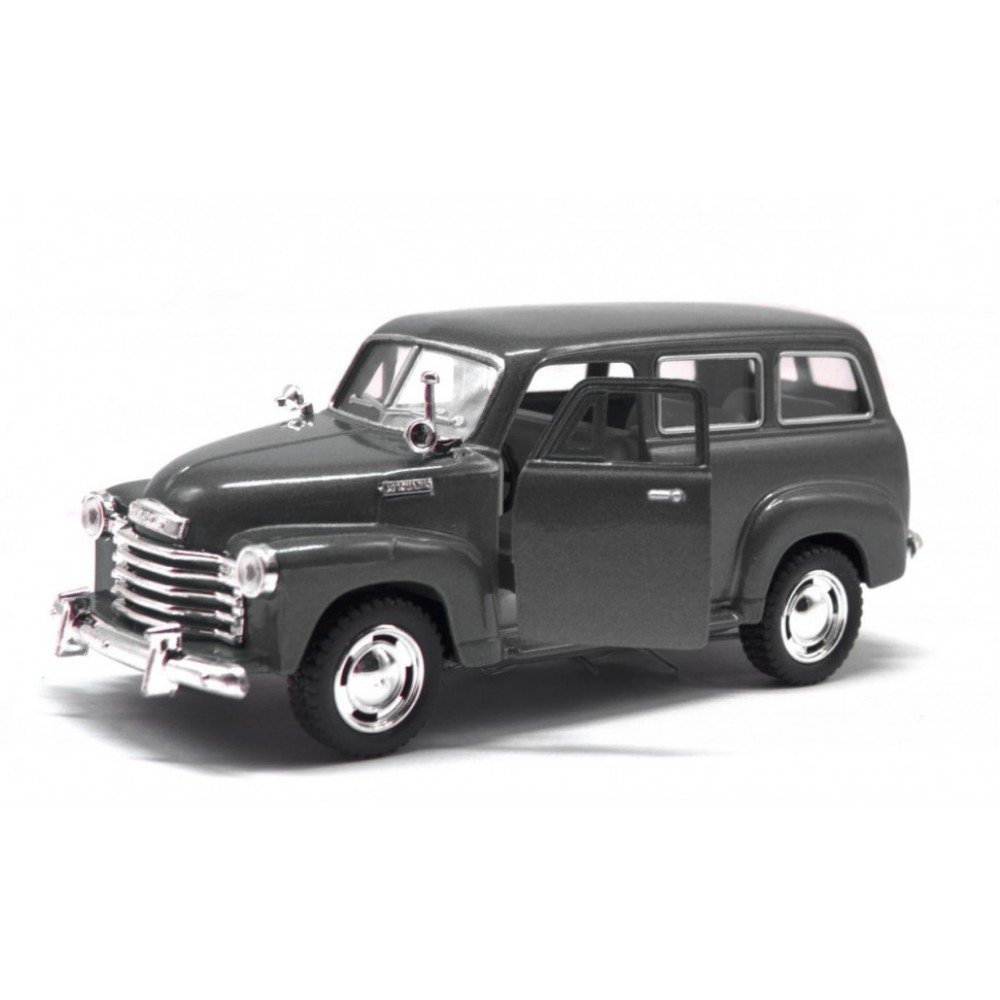Коллекционная игрушечная машинка CHEVROLET SUBURBAN CARRYALL 1950 KT5006W инерционная Чёрный