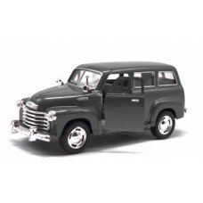 Коллекционная игрушечная машинка CHEVROLET SUBURBAN CARRYALL 1950 KT5006W инерционная Чёрный