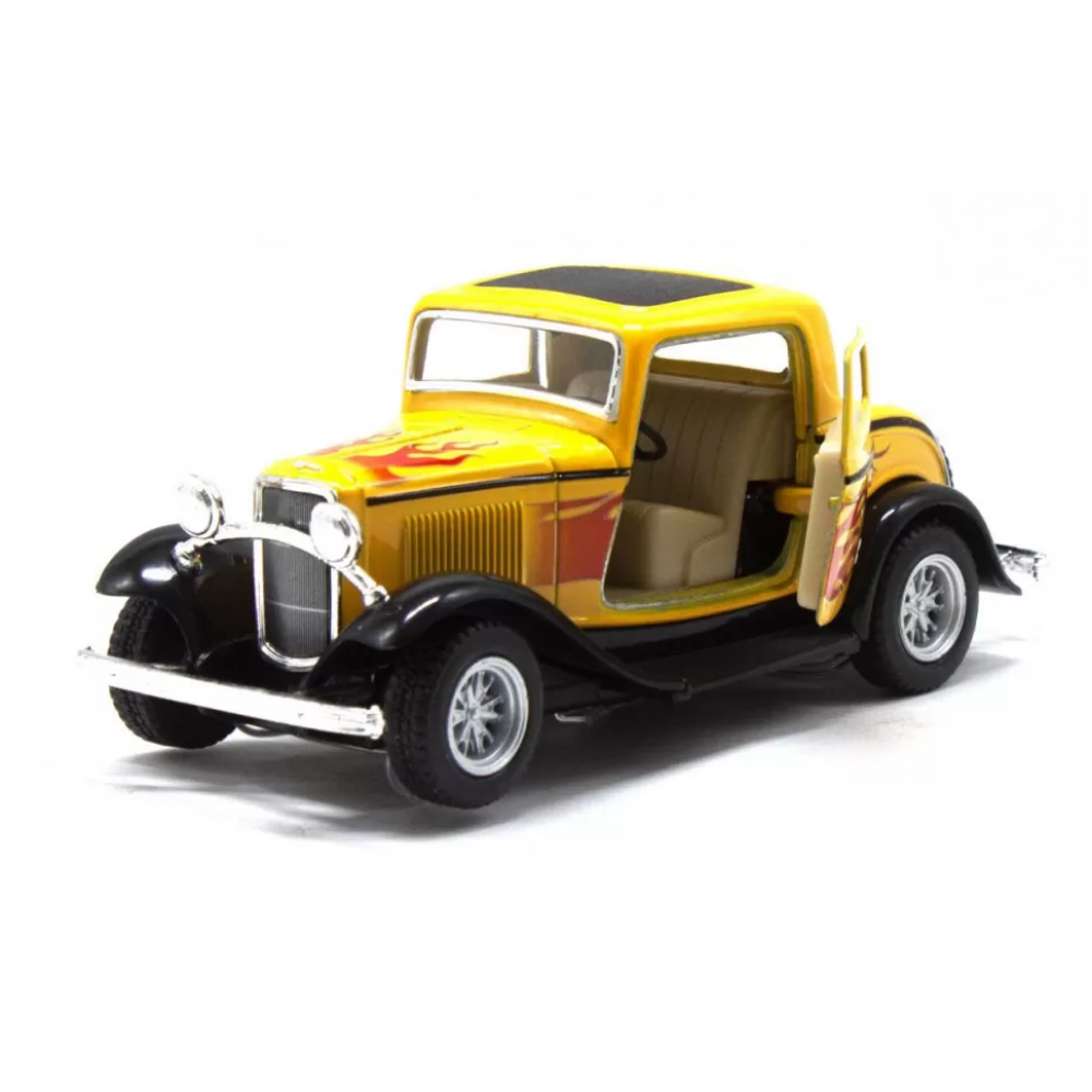 Детская модель машинки FORD COUPE KT5332FW инерционная Желтый