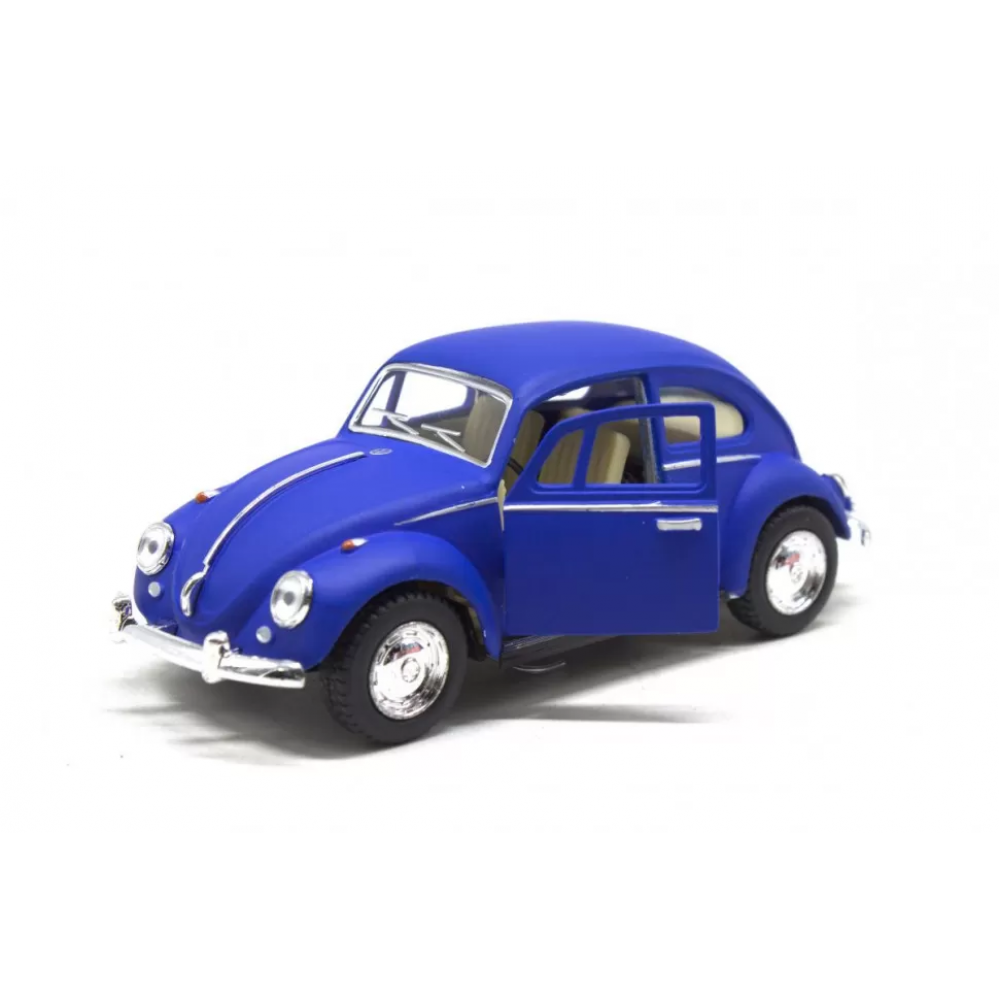 Машинка коллекционная Volkswagen Beetle KT5057WM, инерционная Синий