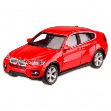 Машина металлическая BMW X6 "WELLY" 44016CW масштаб 1:43 (Красный)
