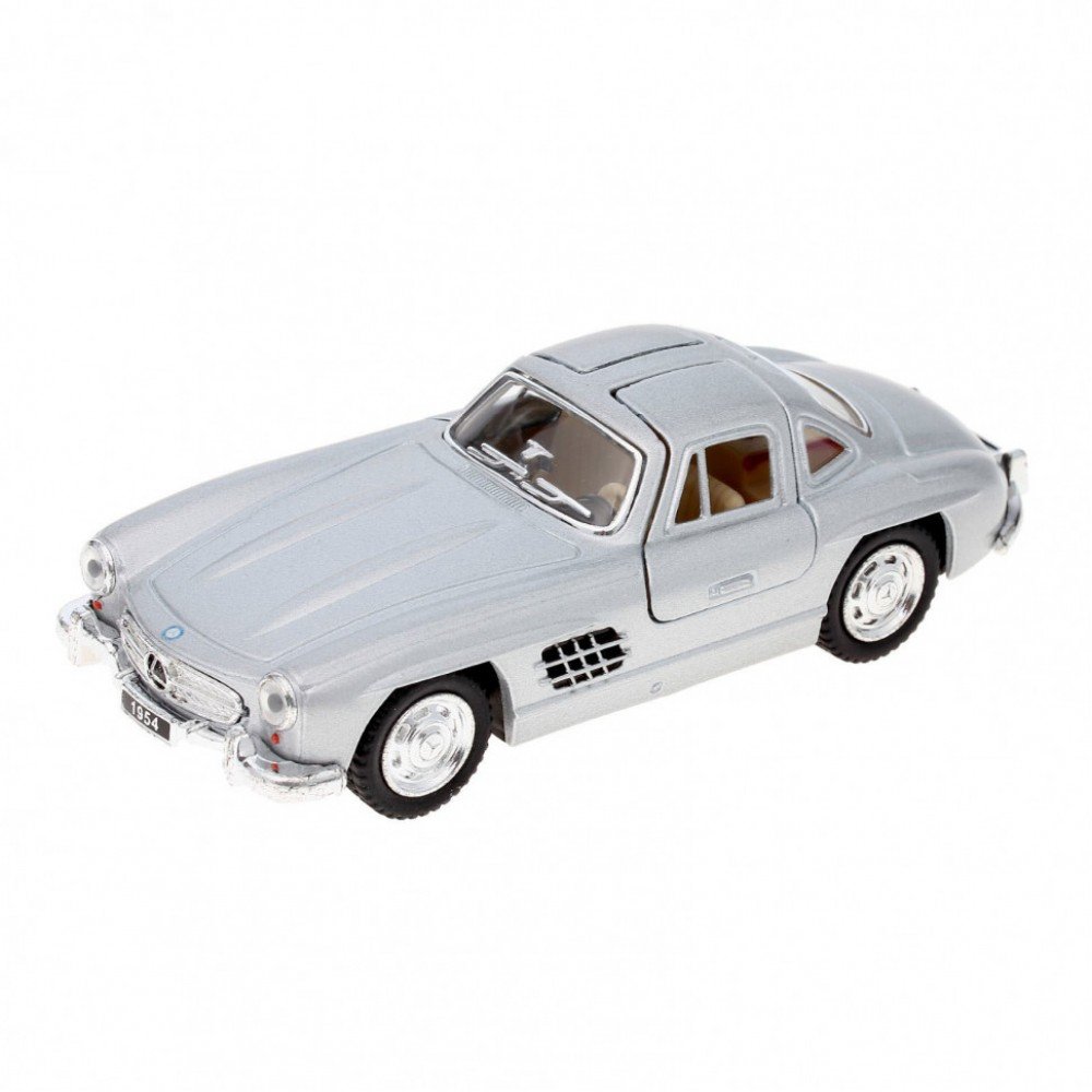 Коллекционная игрушечная машинка MERCEDES-BENZ SLS AMG КТ5346W инерционный Серебристый