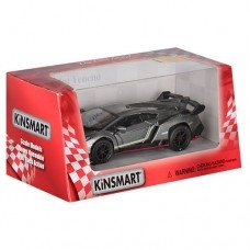 Детская коллекционная машинка Lamborghini Veneno KT5367W инерционная Серый