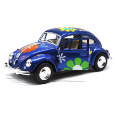 Детская модель машинки Volkswagen Beetle 1962 Classic Kinsmart KT5057WF инерционная, 1:32 Blue