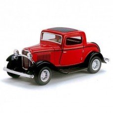 Игрушечная машинка FORD 3-Window KT5332 масштаб 1:34 Красный