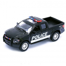 Детская модель машинки пикап Ford F-150 SVT Raptor Supercrew Kinsmart KT5365WPR инерционная, 1:40 Black