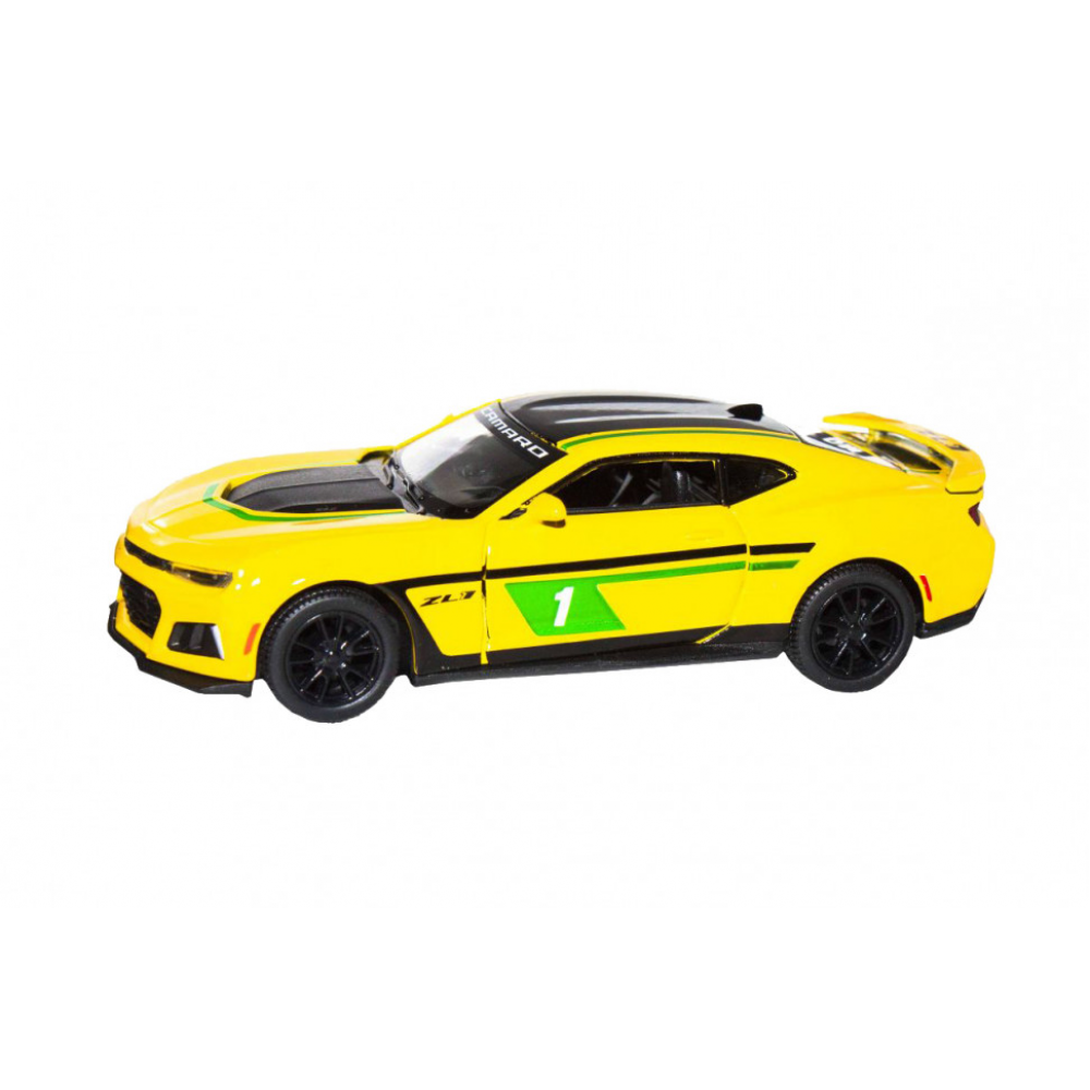 Детская модель машинки Chevrolet Camaro ZL1 2017 Kinsmart KT5399FW инерционная, 1:38 Yellow