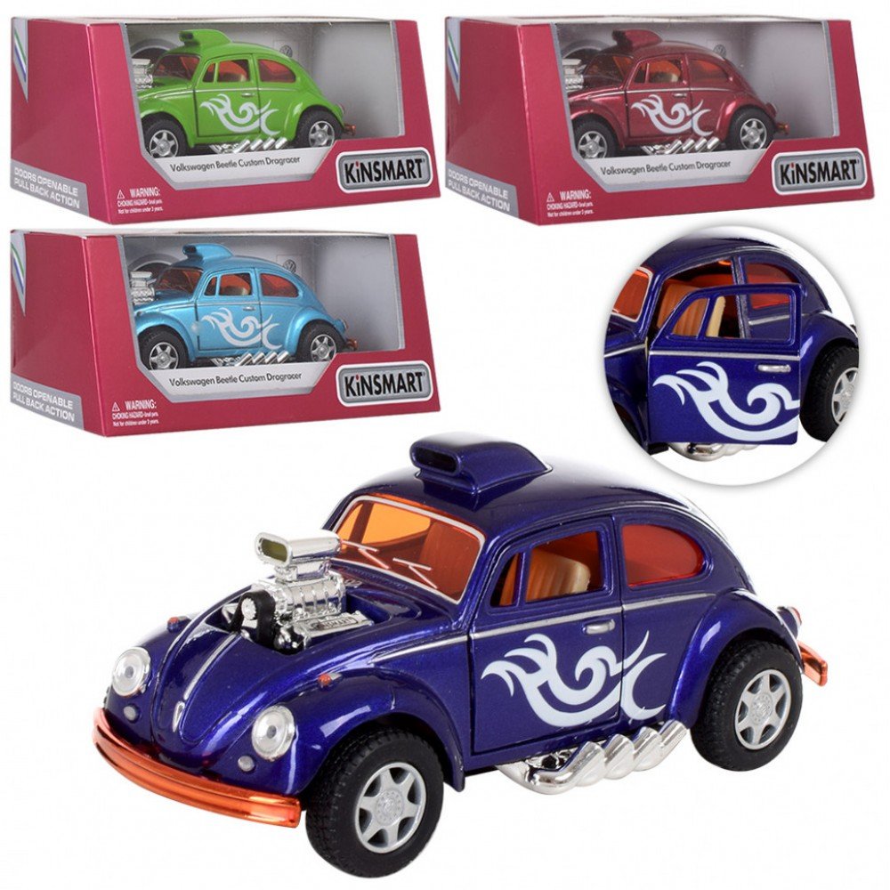 Детская коллекционная машинка BEETLE CUSTOM KT5405W инерционная