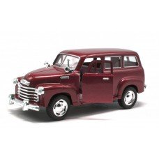Коллекционная игрушечная машинка CHEVROLET SUBURBAN CARRYALL 1950 KT5006W инерционная Красный