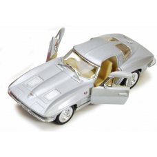 Детская модель машинки Corvette "Sting Rey" 1963 Kinsmart KT5358W инерционная, 1:32 (Silver)