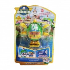 Детский трансформер Robocar POLI 378B высота 12 см Зелёный Вертолет 