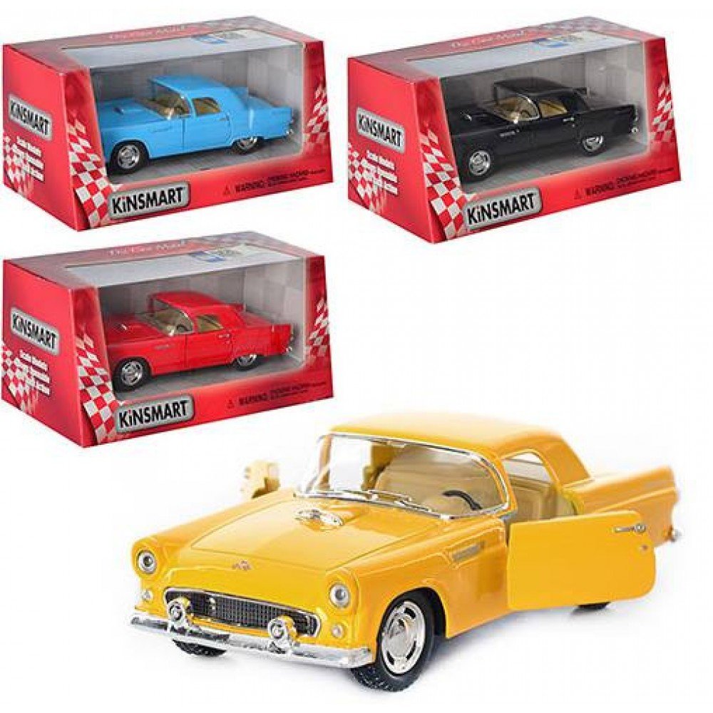 Машинка коллекционная FORD THUNDERBIRD KT5319W, инерционная Желтый