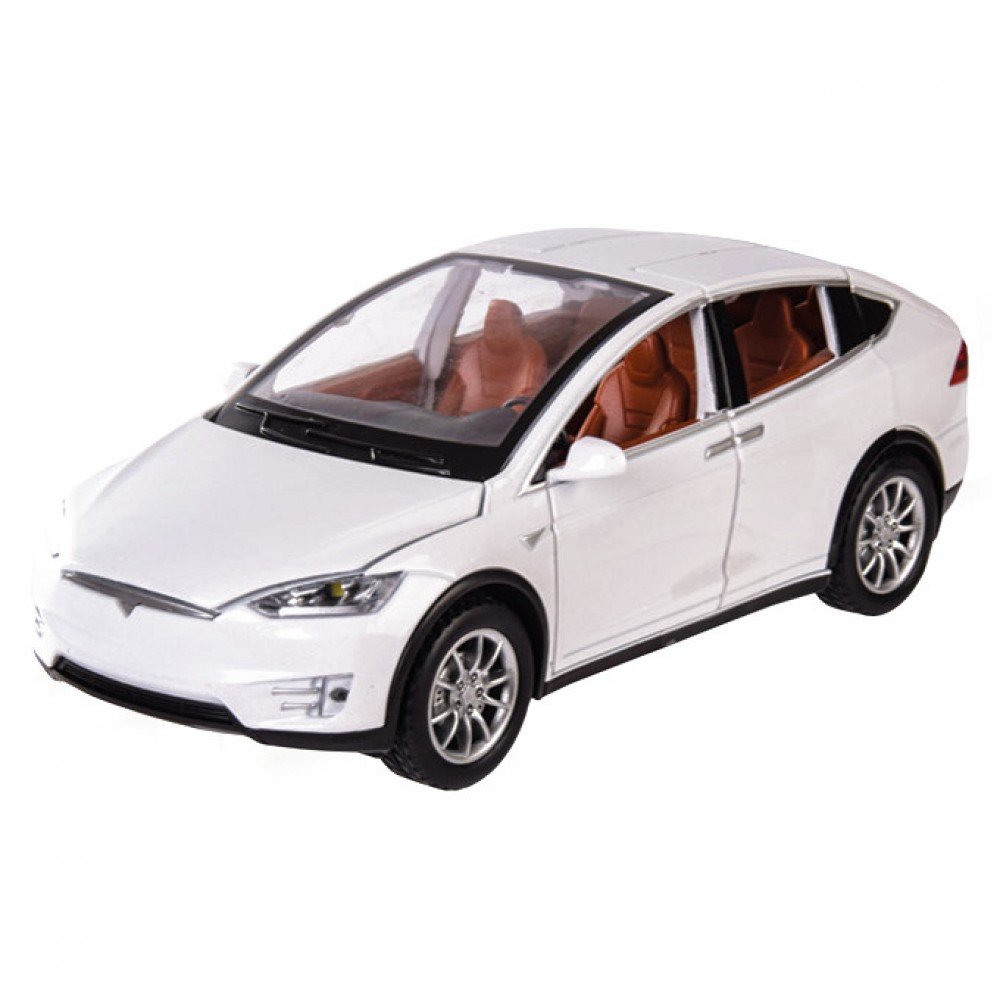 Машинка инерционная "Tesla Model X" Автопром 7574A, 1:22 Белый