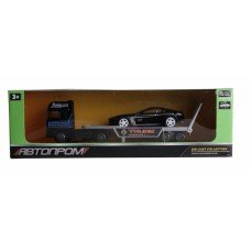 Игрушечный трейлер машинка 7413 "АВТОПРОМ" инерционный Черный 