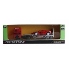 Игрушечный трейлер машинка 7413 "АВТОПРОМ" инерционный Красный 