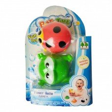Игровой набор для ванной CQS606-2 резиновые животные Божья Коровка и Лягушка