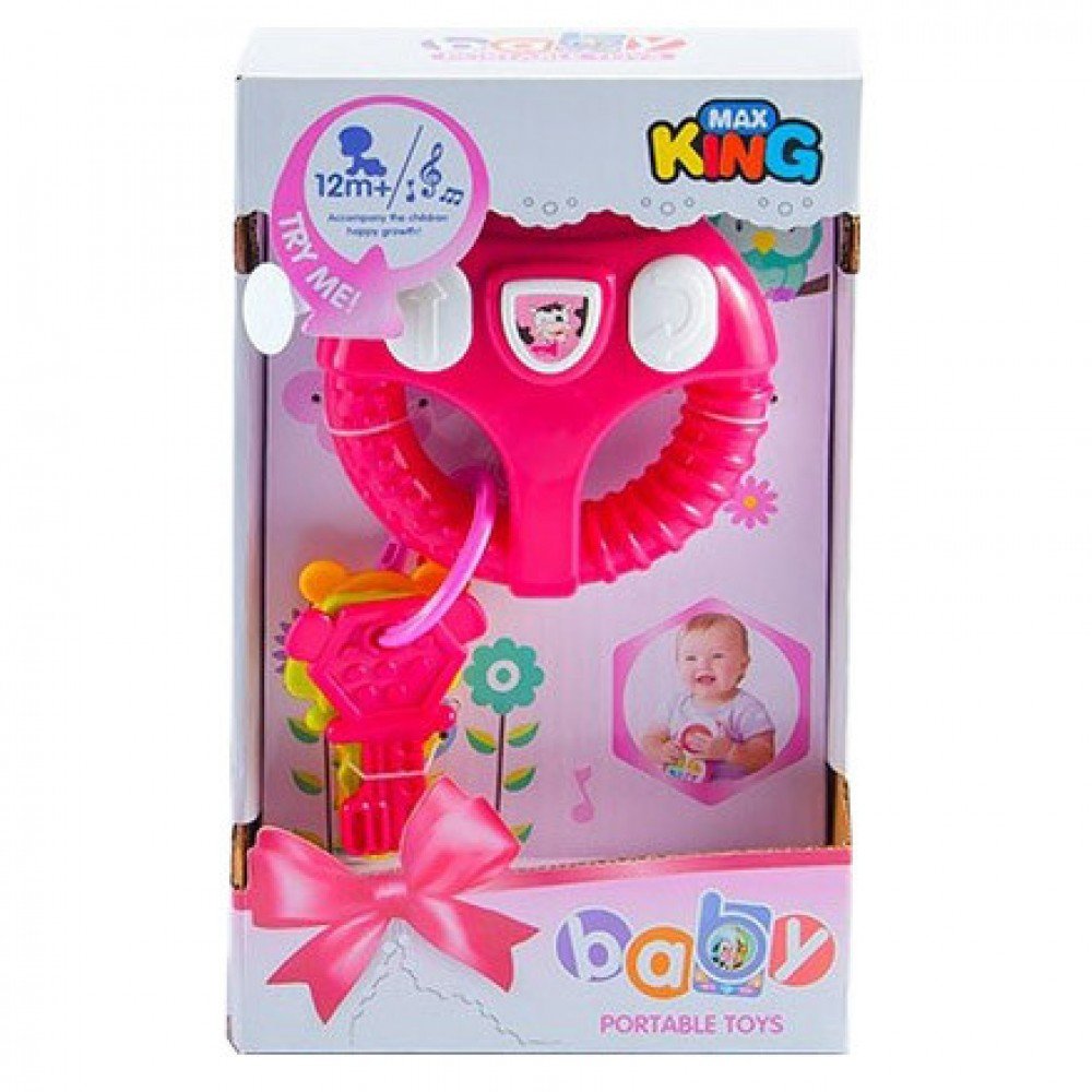 Музыкальная игрушка Руль 32020G с ключами Красный