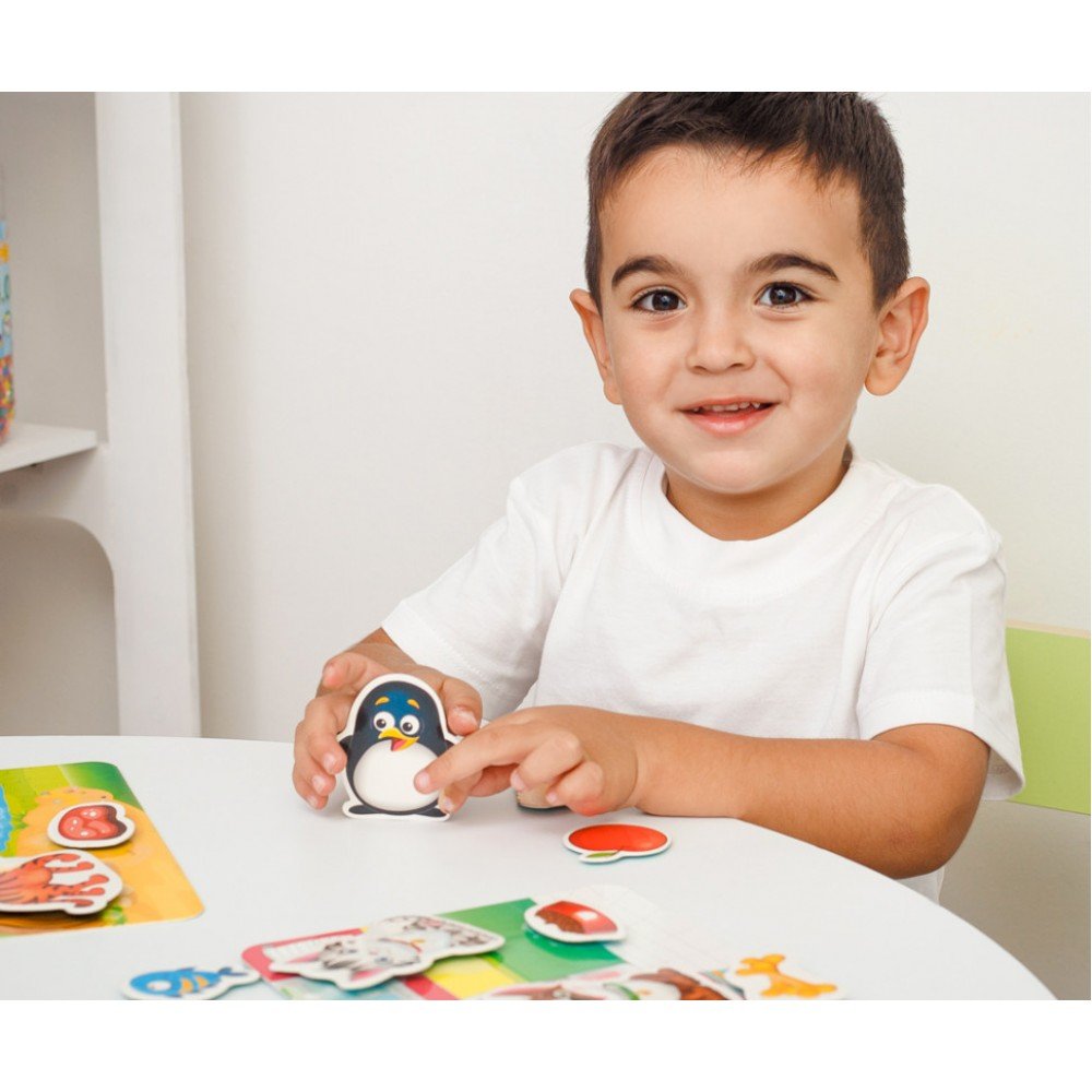 Игра настольная На липучках "Кто что ест?" Vladi Toys VT1302-27 укр