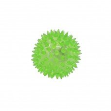 Мяч массажный MS 1137-1 6,5 см, пищалка,световые эффекты (Зеленый)
