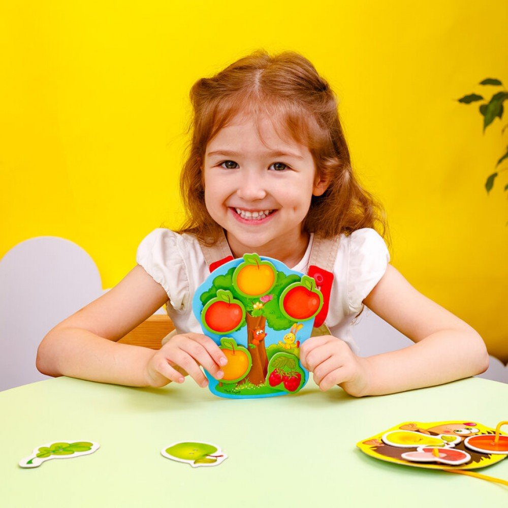 Игра-шнуровка с липучками "Ежик в лесу" Vladi Toys VT1804-45 укр